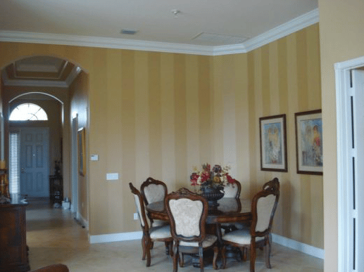 Interior Painting - Dining Room Walls - Stripes