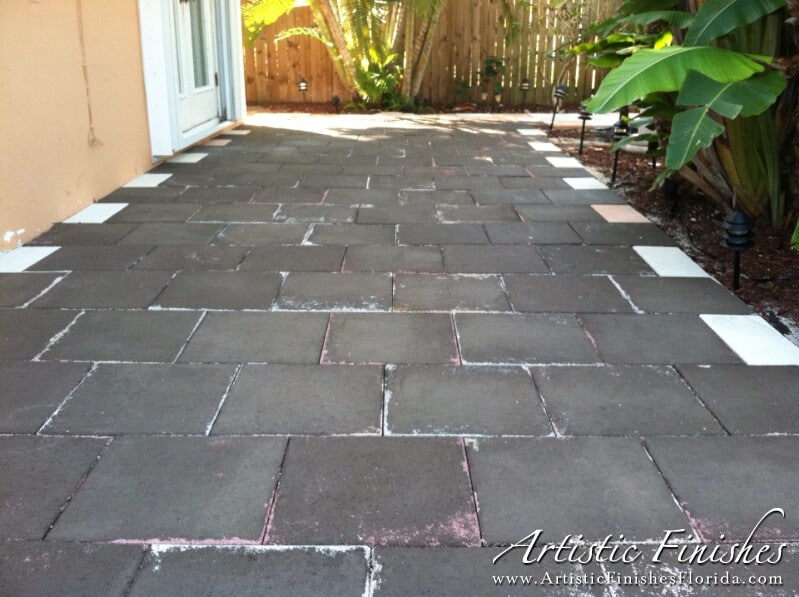 Faux Finish Pavers Before